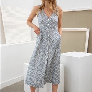 & Other Stories sleeveless button up midi dress